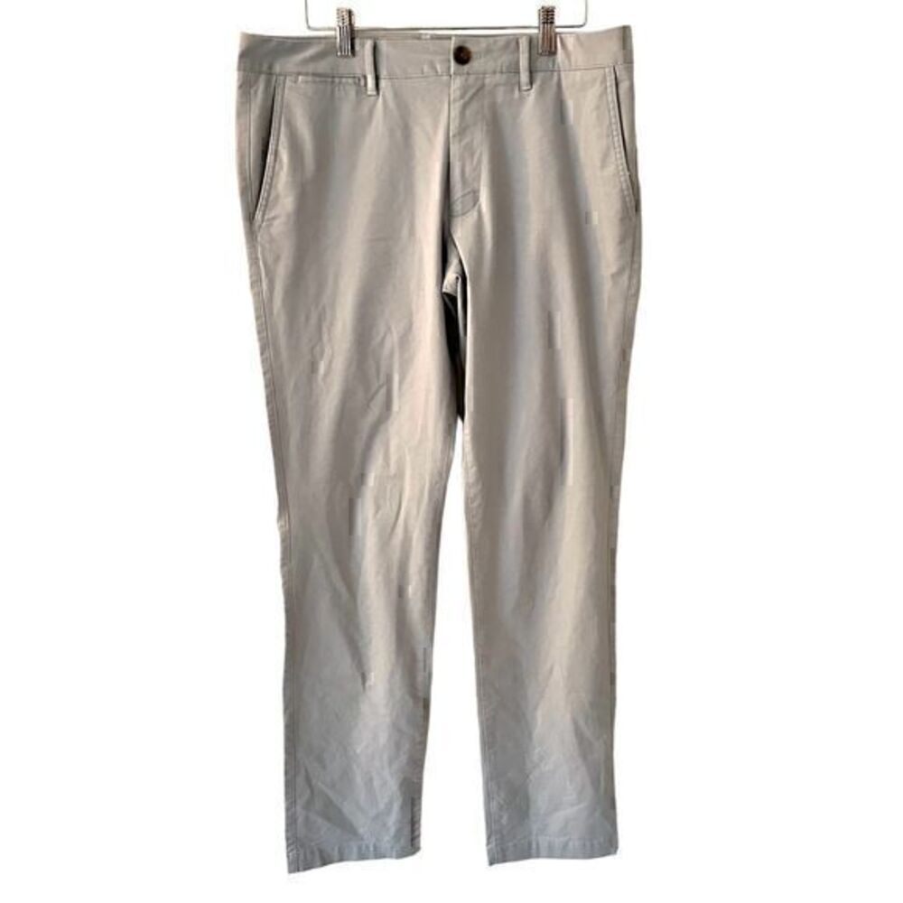 Bonobos Mens Light Grey Cotton Straight Leg‎ Dress Chino Pants Size 32 x 32